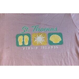 St. Thomas, Virgin Islands Women’s T Shirt Size L What A Life Read Description